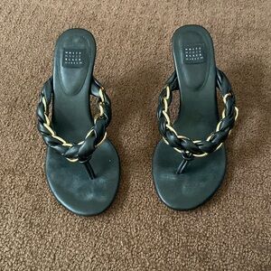 White House black market iris chain thong shoe